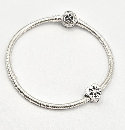 Snowflake Heart Charm