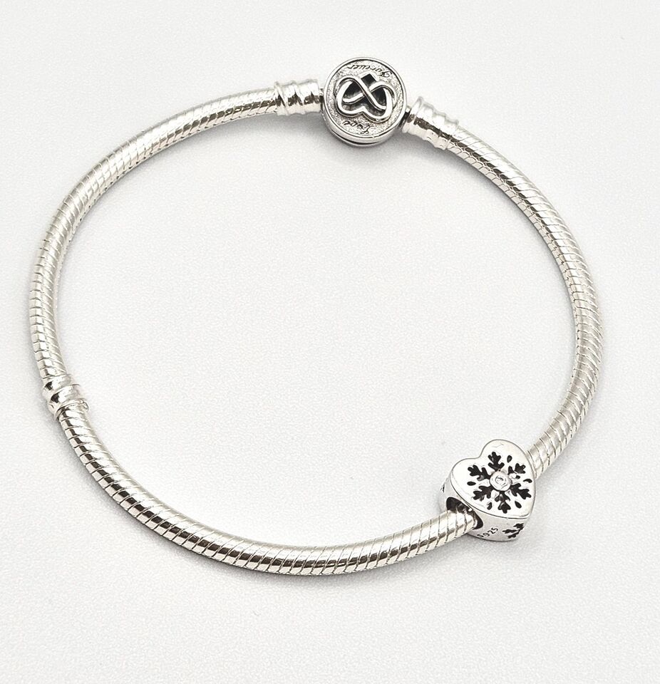 Snowflake Heart Charm