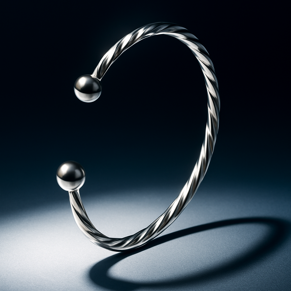 Sterling Silver Bracelet with Ball Ends