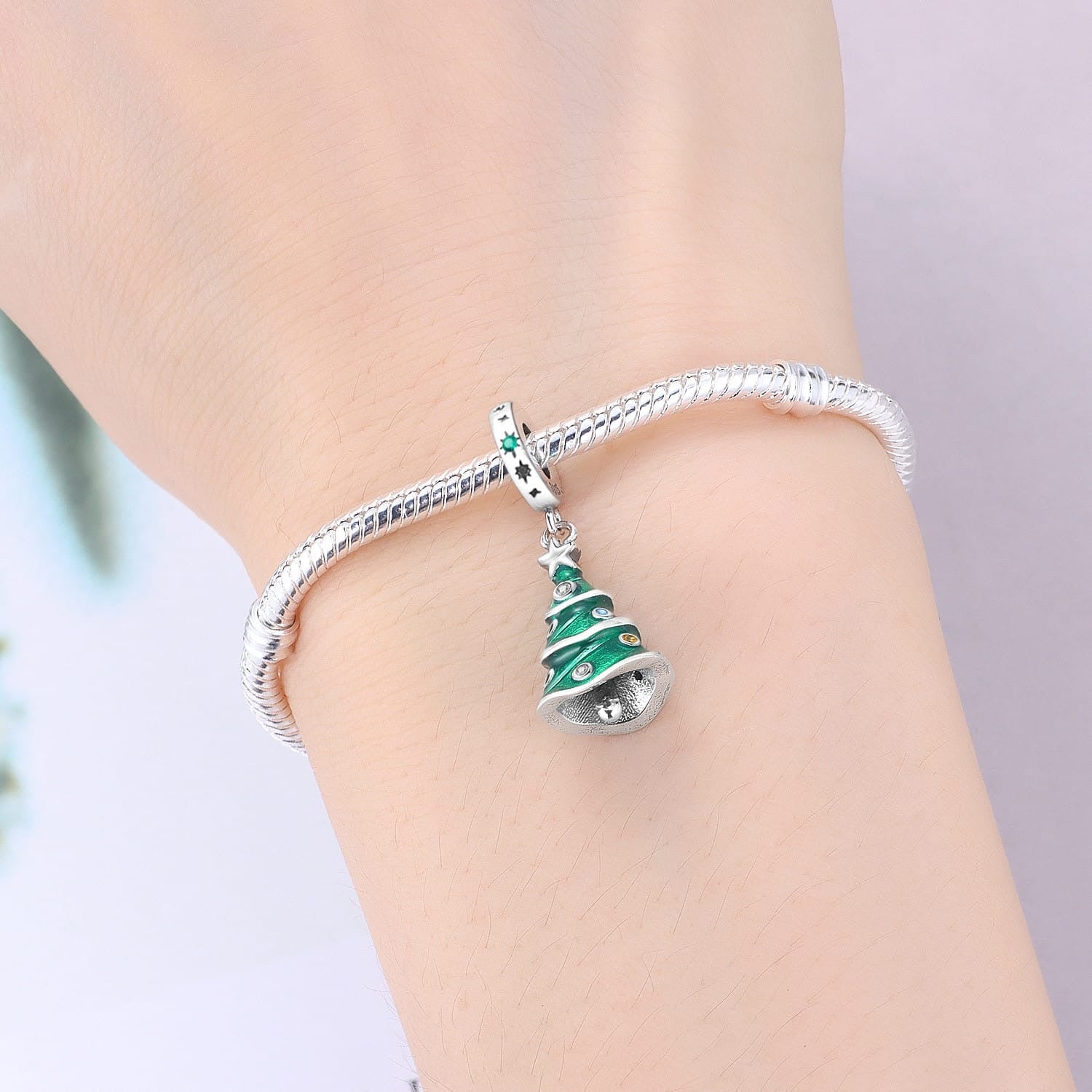 Glittering Holiday Tree Charm