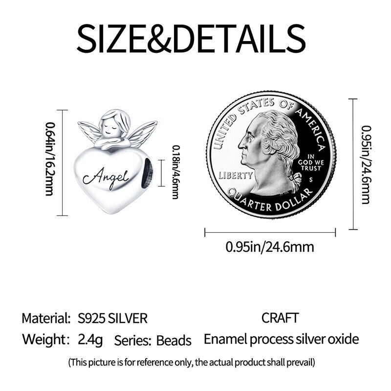Love Heart With Angel Charm