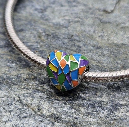 Multicoloured Heart Charm