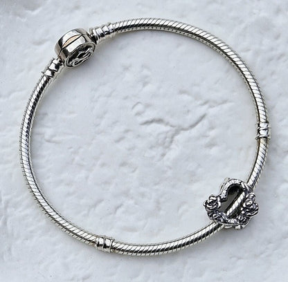 Heart With Flowers Charm