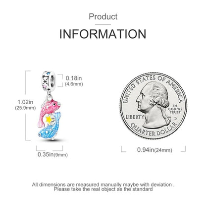 Luminous Zodiac Sign Pisces Dangle Charm