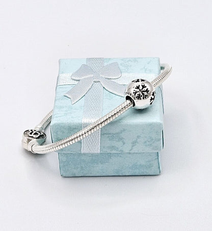 Snowflake Silver Ball Charm