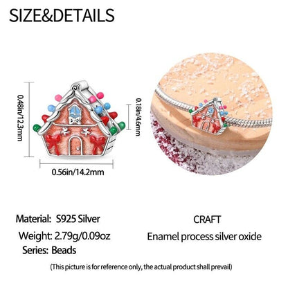 Multicoloured Gingerbread House Charm