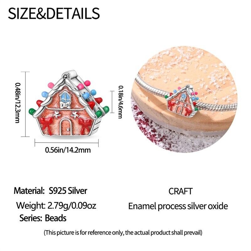 Multicoloured Gingerbread House Charm