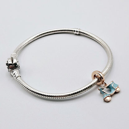 Blue Scooter Bike Gift Dangle Charm