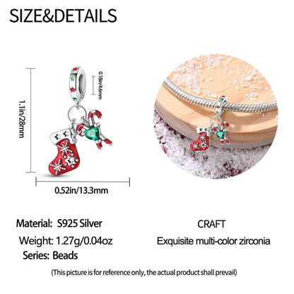 Candy Cane & Stocking Dangle Charm