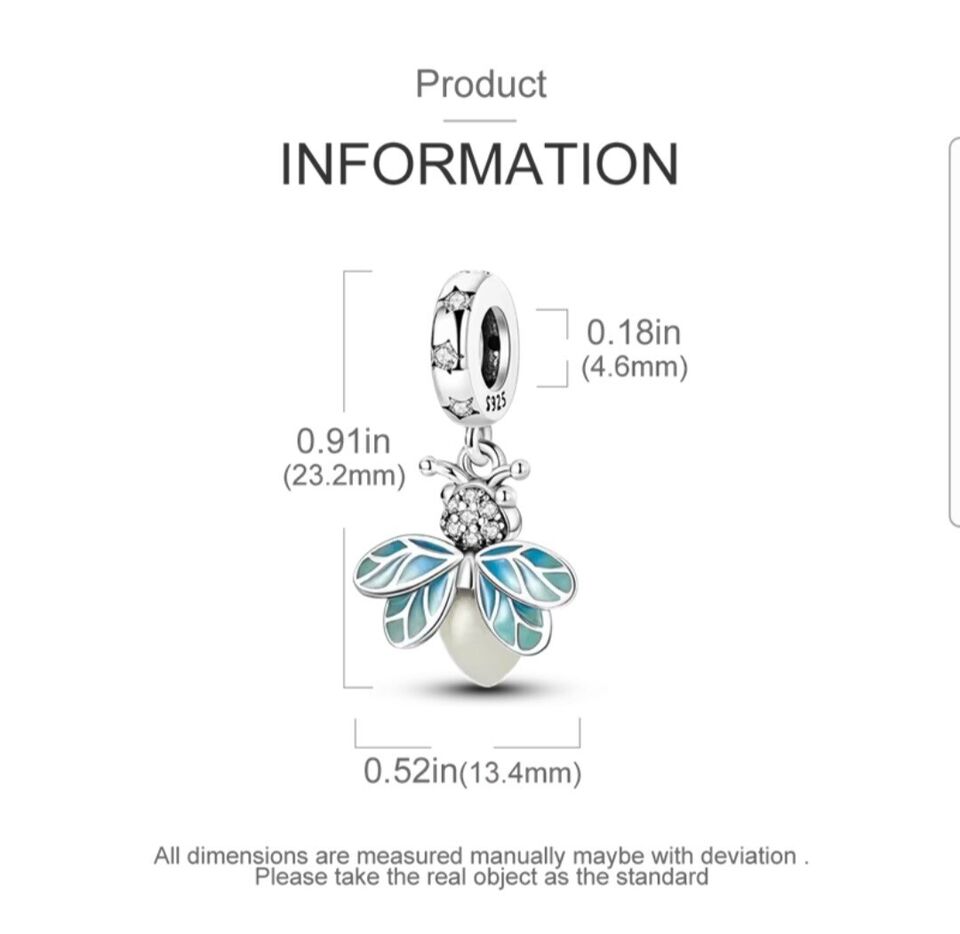 Glow In The Dark Bee Dangle Charm