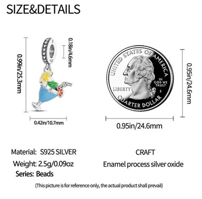 Holiday Cocktail Glass Dangle Charm