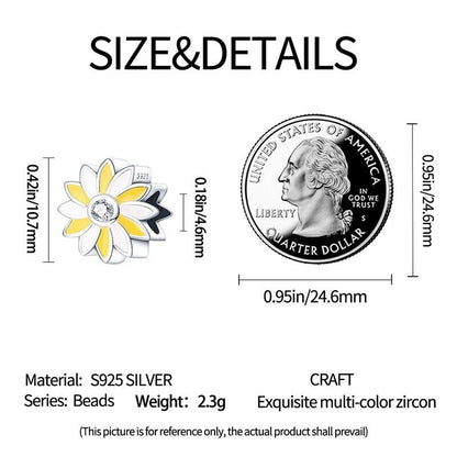 Yellow & White Daisy Flower Charm