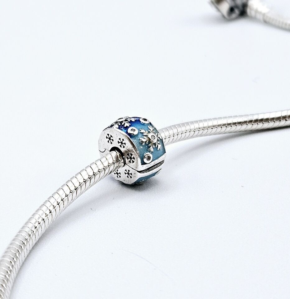 Blue Snowflake Clip On Charm