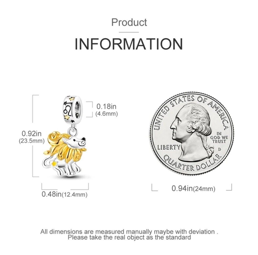 Luminous Zodiac Sign Leo Dangle Charm