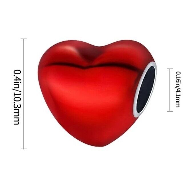 Red Heart Love Bead Charm