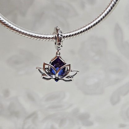 Lotus Flower Crystal Charm