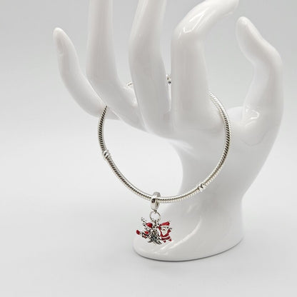 Santa Reindeer & Christmas Tree Silver S925 Dangle Charm