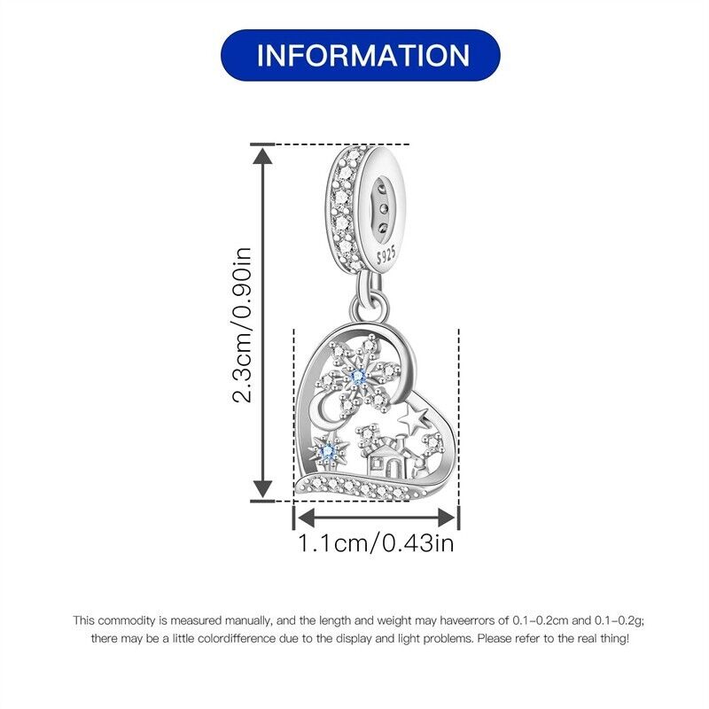 Heart With Snowflakes & House Christmas