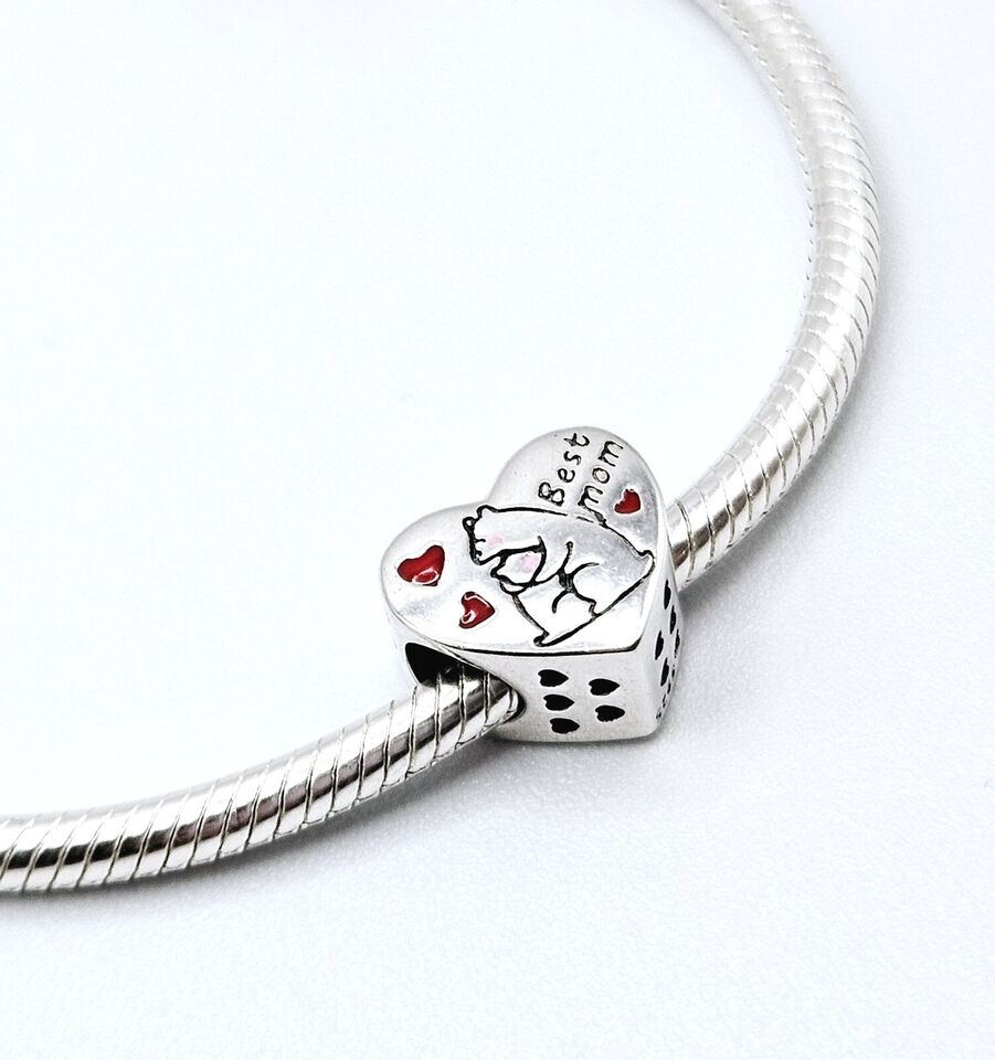 Best Mum Heart Charm