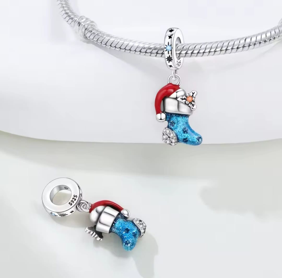 Sparkling Christmas Stocking Charm