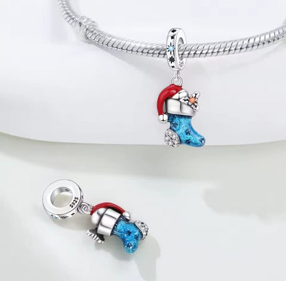 Sparkling Christmas Stocking Charm