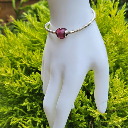 Red Heart Murano Glass Charm