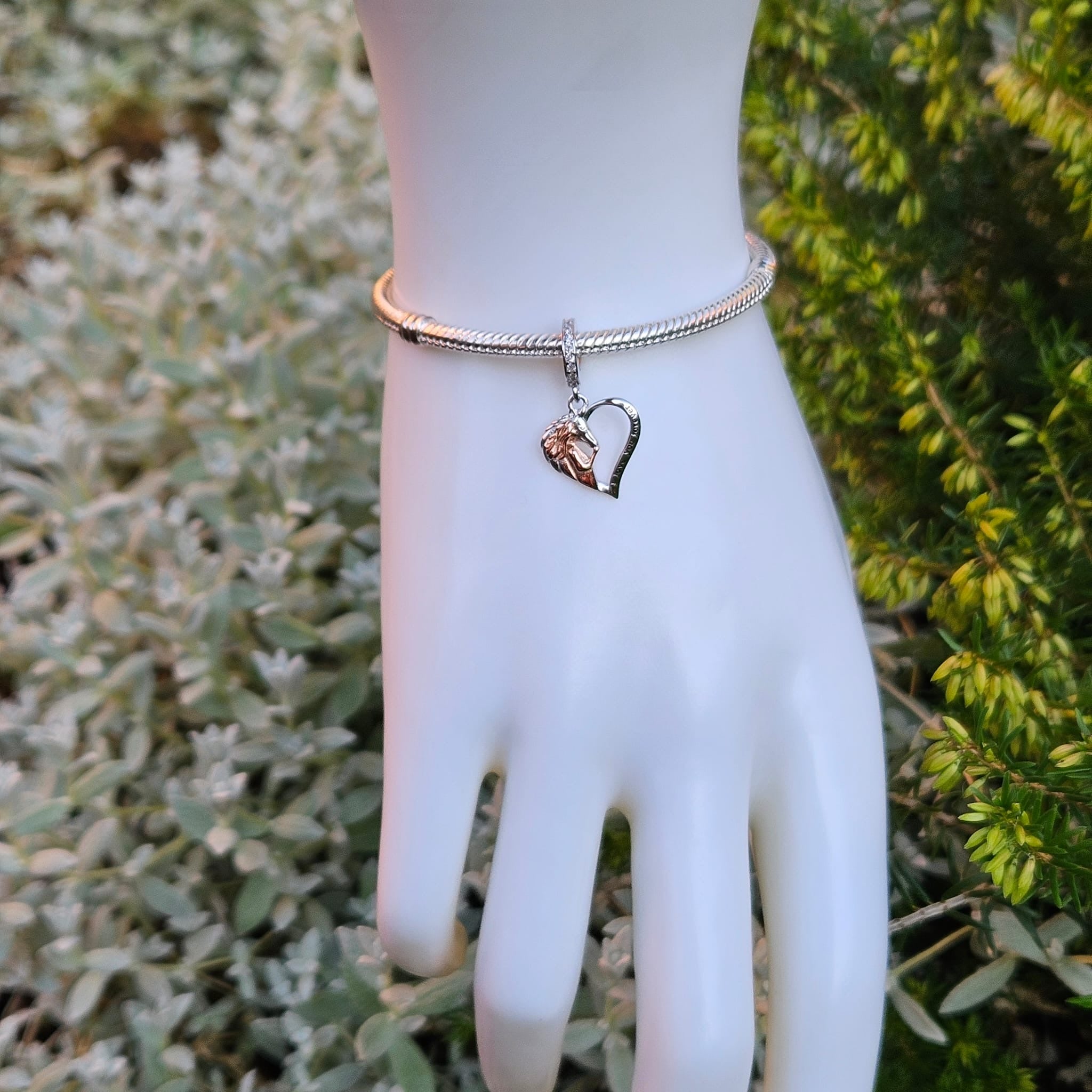 Horse in Heart Charm