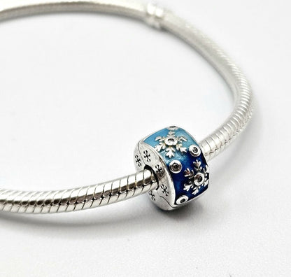 Blue Snowflake Clip On Charm