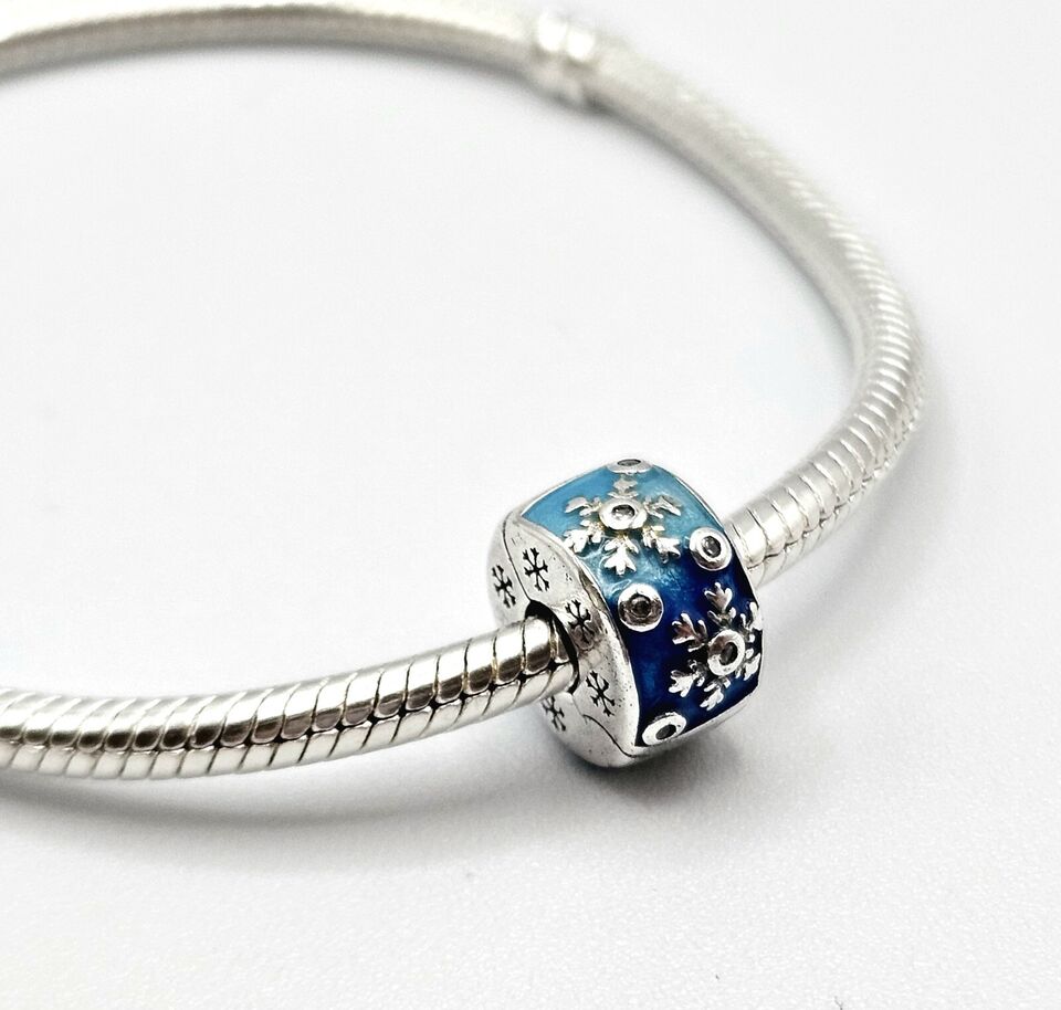 Blue Snowflake Clip On Charm