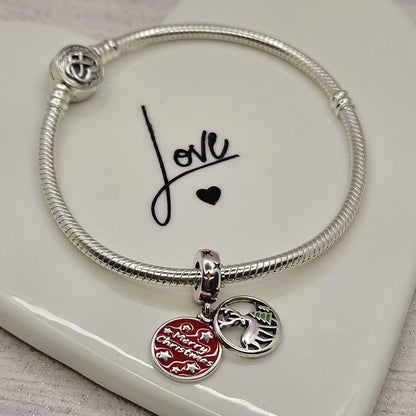 Reindeer Merry Christmas Charm