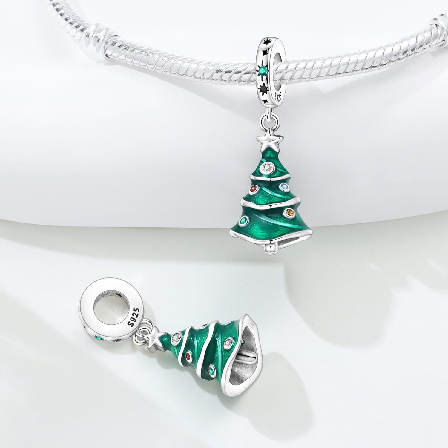 Glittering Holiday Tree Charm