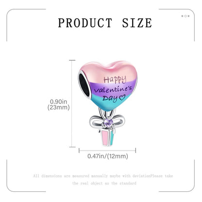 Valentine’s Day Heart Bead Charm