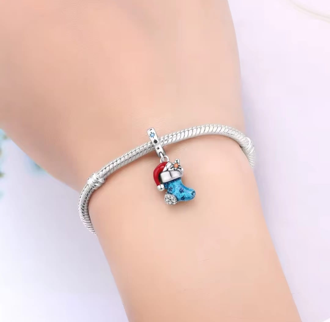 Sparkling Christmas Stocking Charm