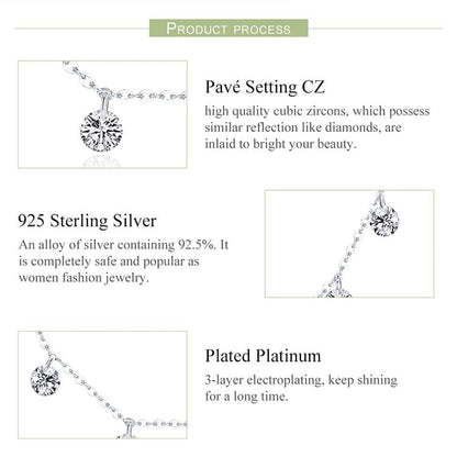 Dainty Crystal Teardrop Necklace