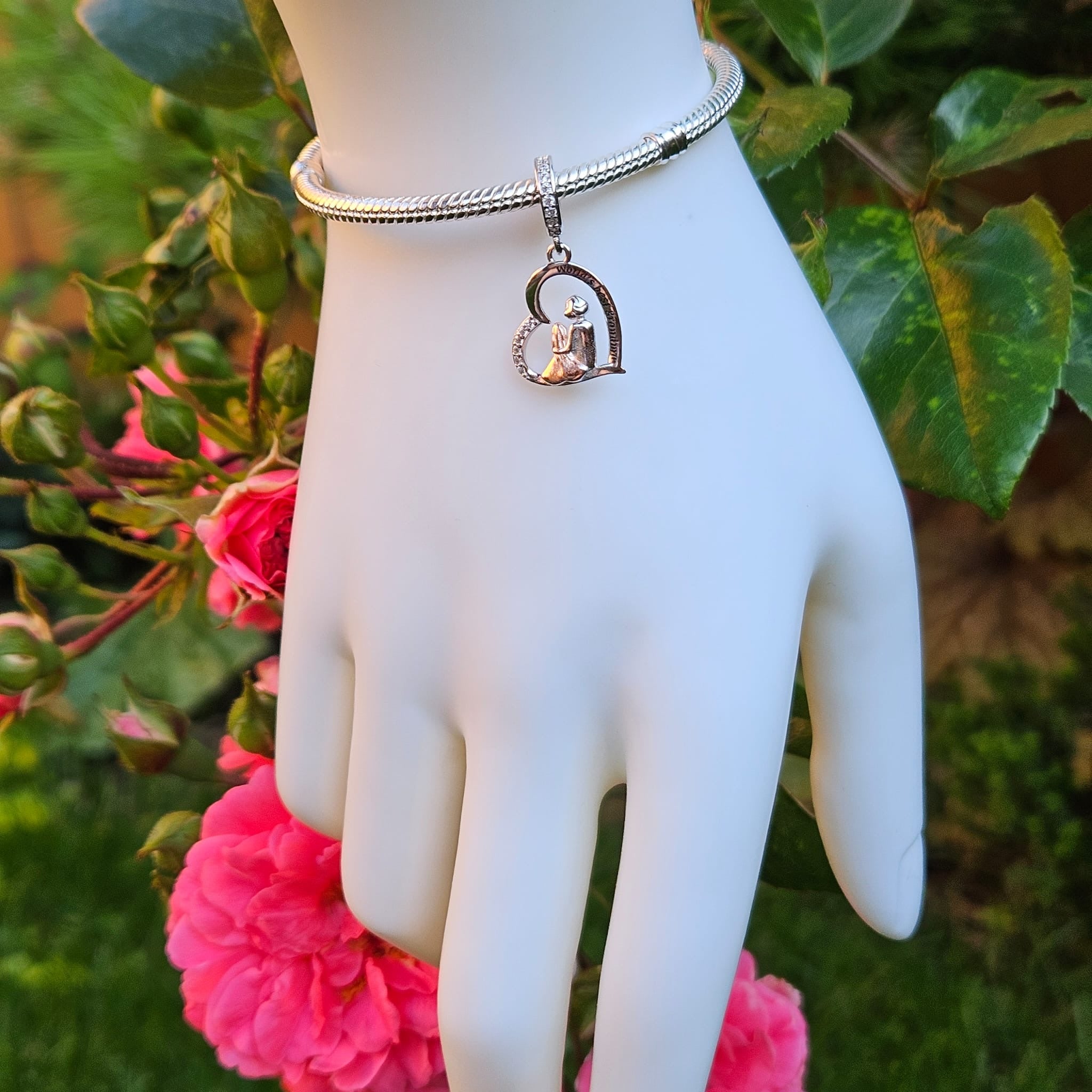 Best Grandma Heart Charm
