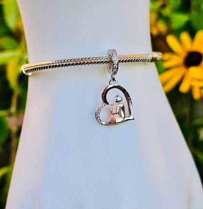 Best Grandma Heart Charm
