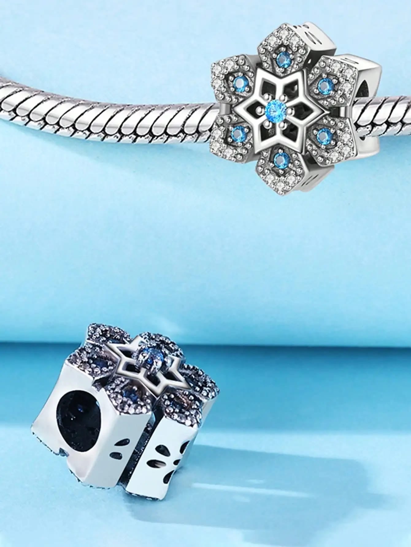 Icy Snowflake Charm