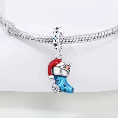 Sparkling Christmas Stocking Charm