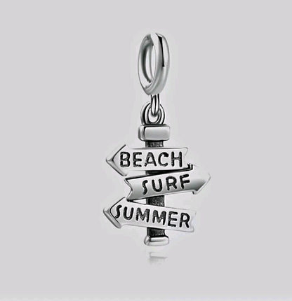 Beach Signpost Summer Dangle Charm