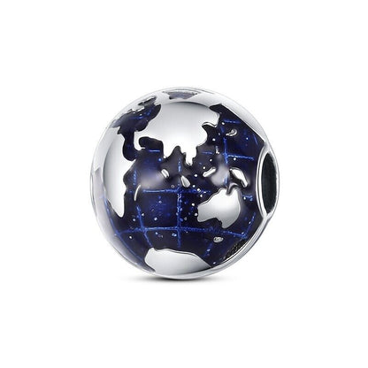 Blue Globe Earth Clip On Charm