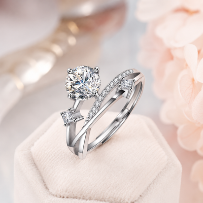 GRA certified moissanite promise ring 925 sterling silver with certificate lifetime warranty diamond test