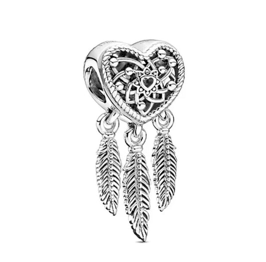 Heart Dreamcatcher Dangle Charm