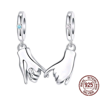 Holding Hands Love Dangle Charm
