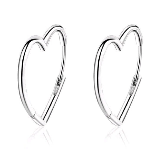 Hoop Earrings Dangle Hearts