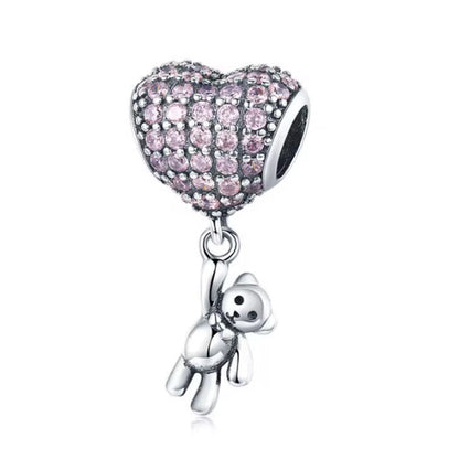 Bear & Heart Balloon Charm