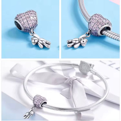 Bear & Heart Balloon Charm