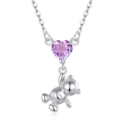 Teddy on Natural Gemstone Necklace