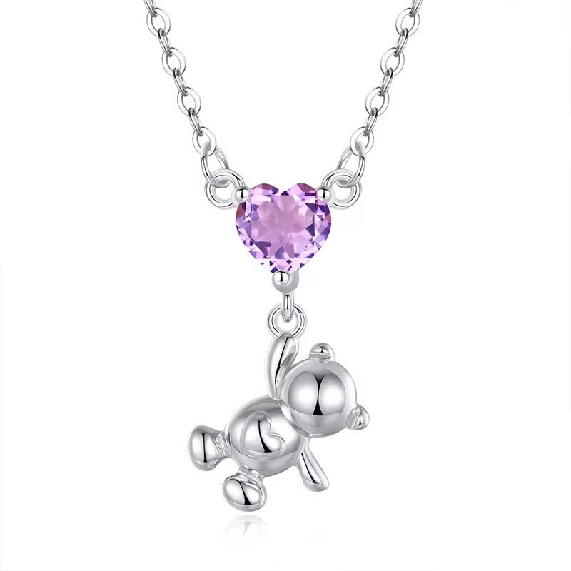 Teddy on Natural Gemstone Necklace