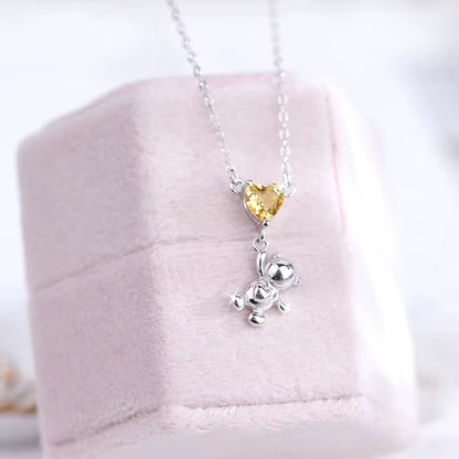 Teddy on Natural Gemstone Necklace