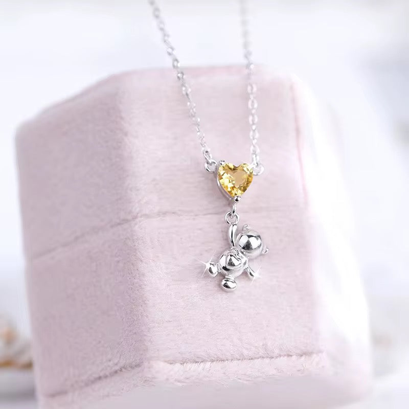 Teddy on Natural Gemstone Necklace